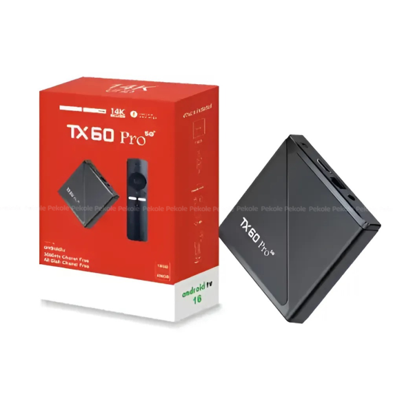 TX60 Pro 14K Ultra HD Smart Android TV Box with Voice Control Remote - Image 2