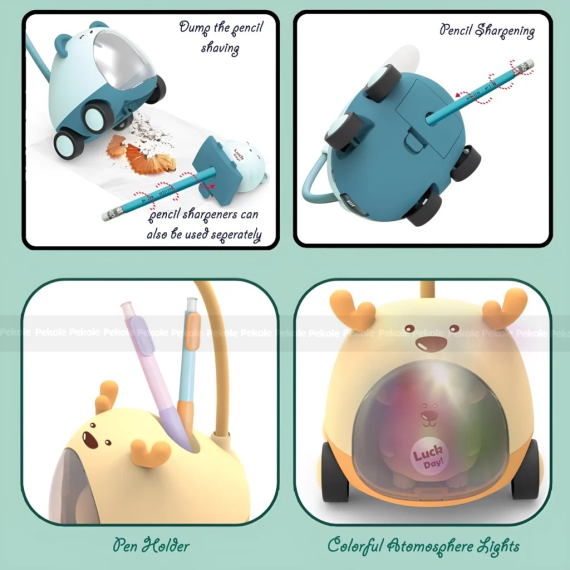 Foldable LED Study Lamp with Pen Holder & Sharpener for Kids - Image 2