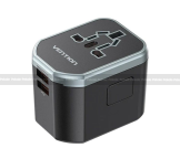 Vention 20W 3-Port USB (C + A + A) Universal Travel Adapter (FJCB0)