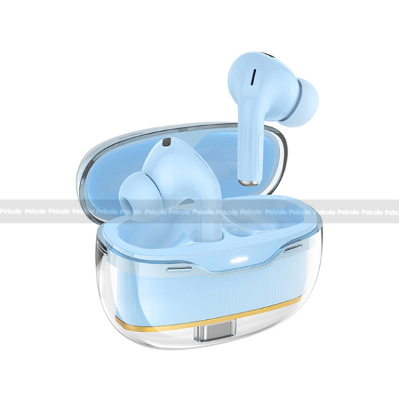 Hoco EW54 Crystal True Wireless Earbuds – Blue