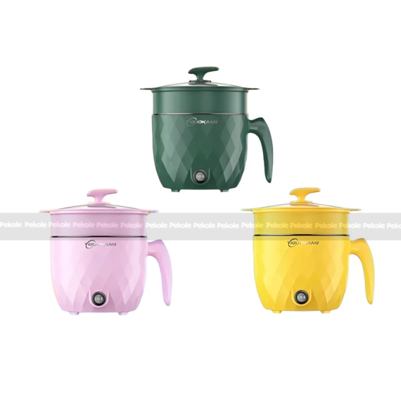 Mini Multi-functional Double Layer Electric Cooking Pot 1.8L – Random Color