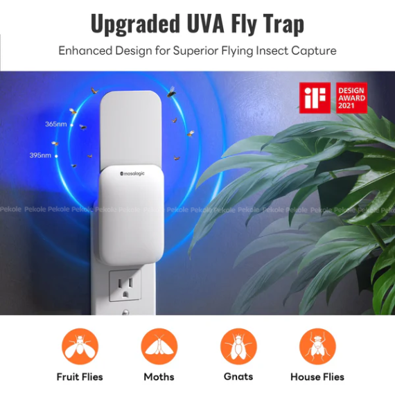 Mosalogic UVA Insect Trap with 5 Sticky Card Refills (5 Pack) - Image 3