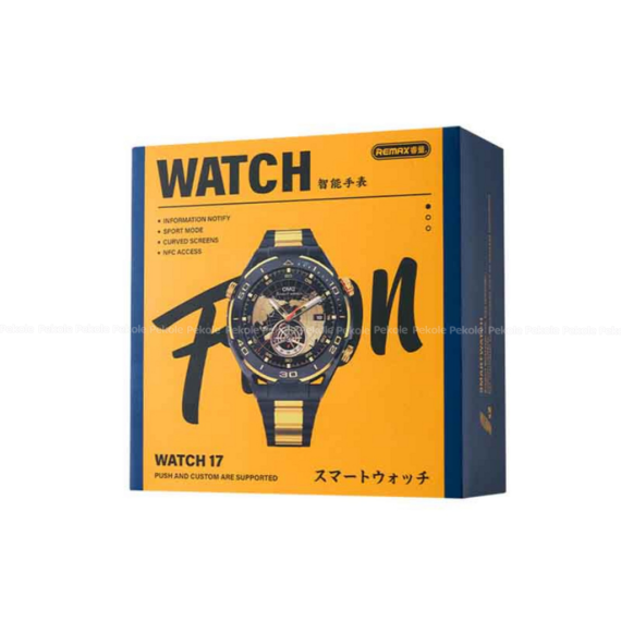 Remax Watch 17 Bluetooth calling Smartwatch -(Black/Gold) - Image 2