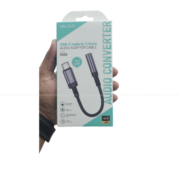 VALDUS CS32 USB-C to 3.5mm Audio Adapter Cable - Image 2