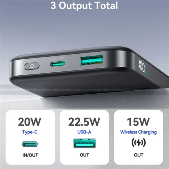 JOYROOM JR-PBM12 22.5W 10000mAh Wireless Power Bank with Kickstand - Image 3