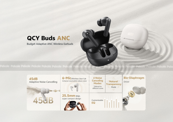 QCY HT15 Buds ANC TWS Earbuds – Black - Image 2