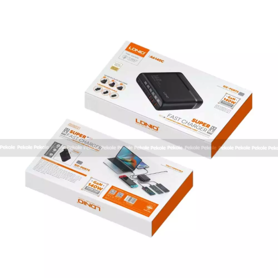 LDNIO A6140C 140W GaN Six-Port Super Fast Charger with Cable - Image 3