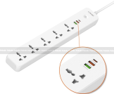 LDNIO SC5319 Multi Socket Extension Lead with 5 AC 3 USB Power Socket