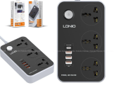 LDNIO SC3412 38W PD20W Power Strip 3 Socket Outlets and 3 QC 3.0 USB