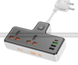 Hoco AC12A 30W 1C3A Power Strip (2500W)-Black Color