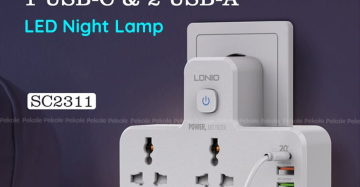 LDNIO SC2311 20W 3-Port USB Charger Extension Power Strip