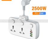 LDNIO SC2413 PD & QC3.0 2 Universal Outlets Power Socket