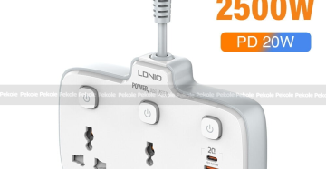 LDNIO SC2413 PD & QC3.0 2 Universal Outlets Power Socket