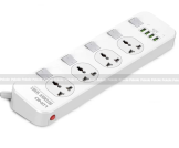 LDNIO SC4408 2500W Defender Series 4 Power Socket 4 USB Power Strip