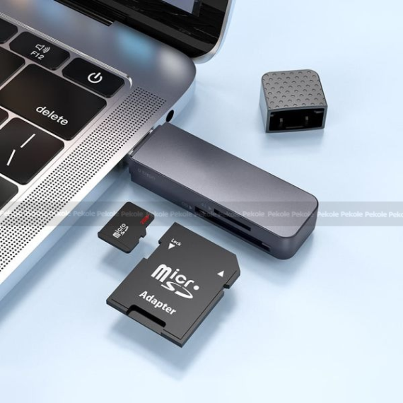 Hoco HB45 2 In 1 OTG Card Reader (USB3.0- 5Gbps) - Image 2