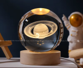 3D Crystal Ball – Saturn (1 Color Base)