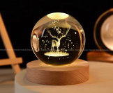 3D Crystal Ball – Deer (1 Color Base)
