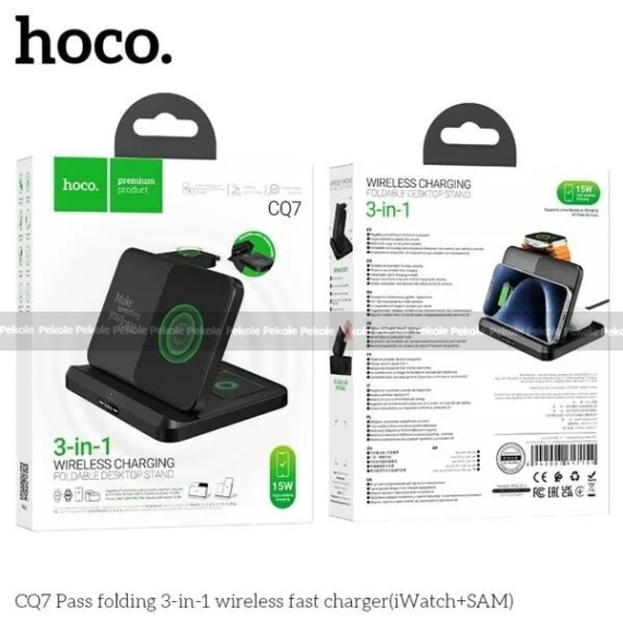 Hoco 3in1 Wireless Charging Foldable Desktop Stand - Image 2