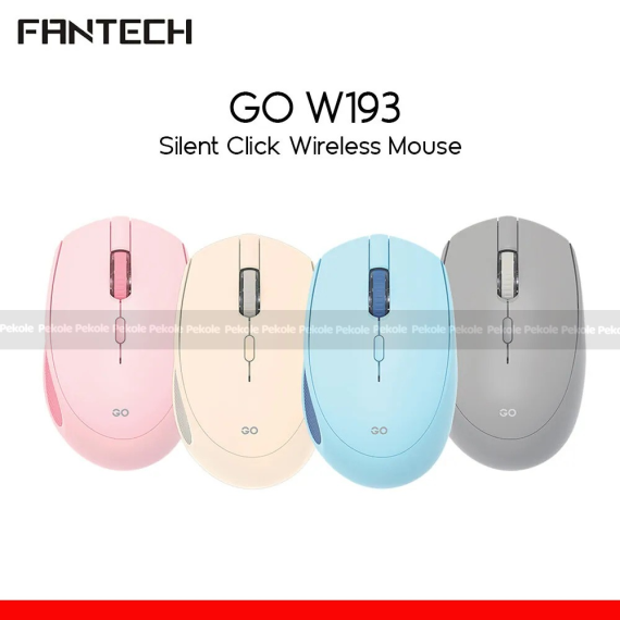 Fantech Go W193 Silent Click Dual Mode Wireless Mouse – Pink Color - Image 2