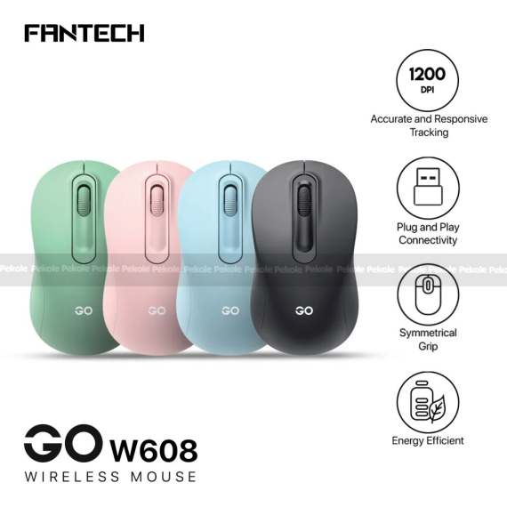 Fantech Go W608 Wireless Mouse – Blue Color - Image 2