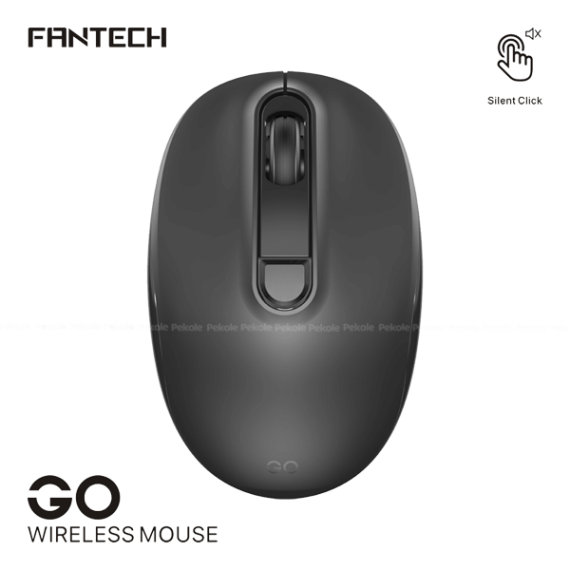 Fantech Go W192 White Silent Wireless Mouse – Black Color