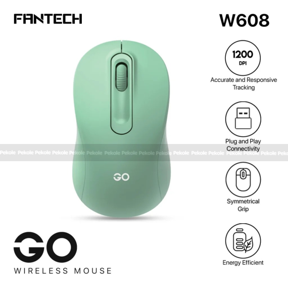 Fantech Go W608 Wireless Mouse – Green Color