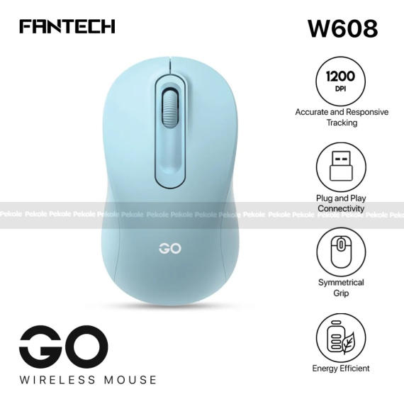 Fantech Go W608 Wireless Mouse – Blue Color
