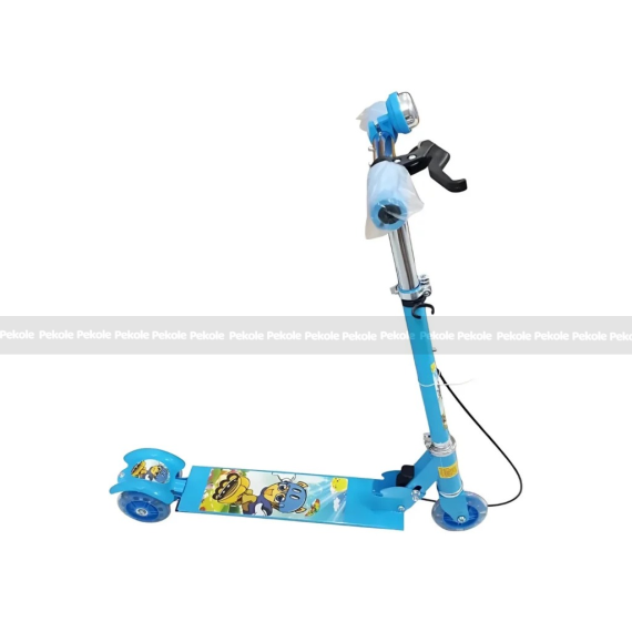 Foldable 3-Wheel Kick Scooter For Kids – Blue