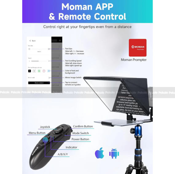 Moman MT16 16-Inch Ultra HD Teleprompter - Image 4