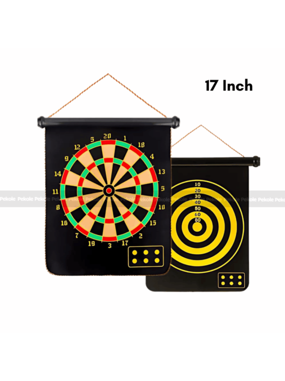 Magnetic Double-sided Dart Board – 17 Inch