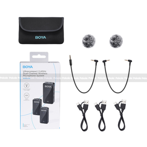 Boya BY-Wmic5-M2 Ultracompact 2.4GHz Dual-Channel Wireless Microphone System - Image 2