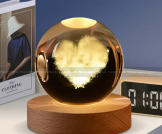 3D Crystal Ball – Cloud Love Shape (7 Color Base)