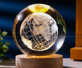 3D Crystal Ball – Globe (1 Color Base)