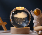 3D Crystal Ball – Rain Cloud (7 Color Base)