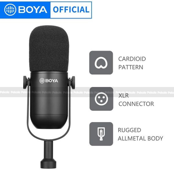 BOYA BY-DM500 Dynamic XLR Podcast Microphone - Image 2