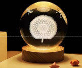 3D Crystal Ball – Dandelion (7 Color Base)