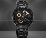 Fastrack NS3301NM01 Exuberant Quartz Multifunction Black Dial Stainless Steel Strap Watch