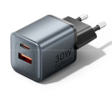 Vention 2-Port GaN Charger 30W USB-C + 18W USB-A, EU Plug