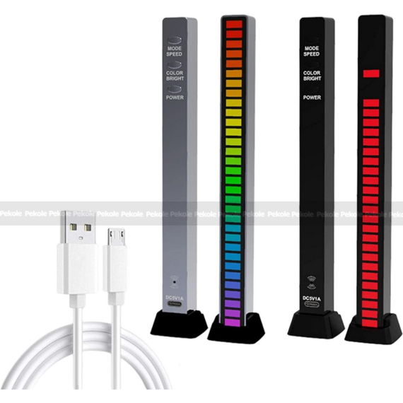 RGB Rechargeable Rhythm Light With Voice-Activated Pickup (D8-32) – Without App - Image 2